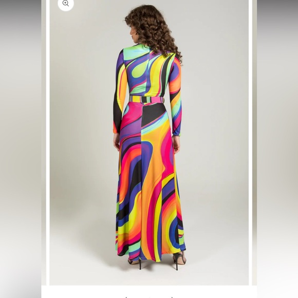 Maria Escote Psychedelic gown, long dress - Picture 3 of 9